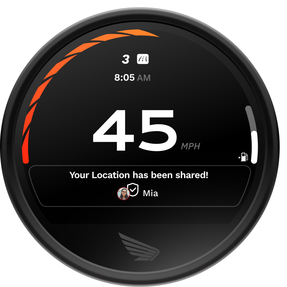 High-fi notification screen