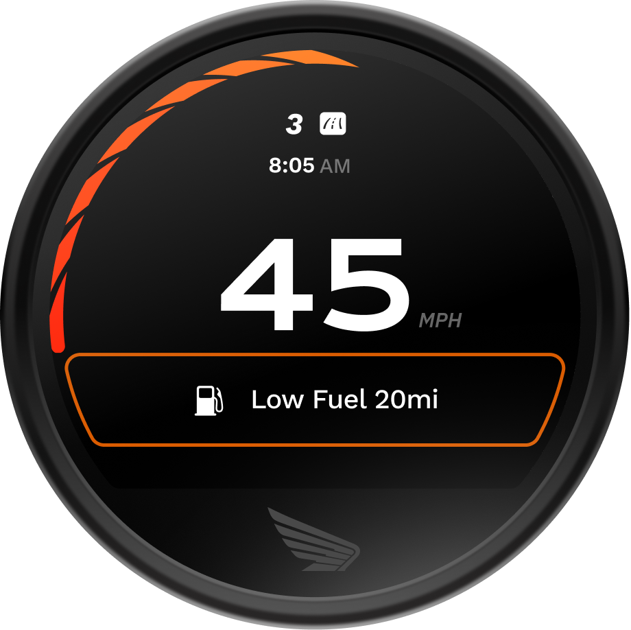 High-fi notification screen