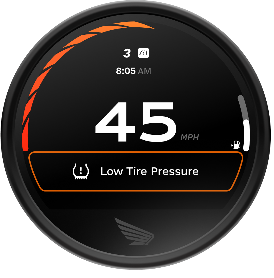 High-fi notification screen