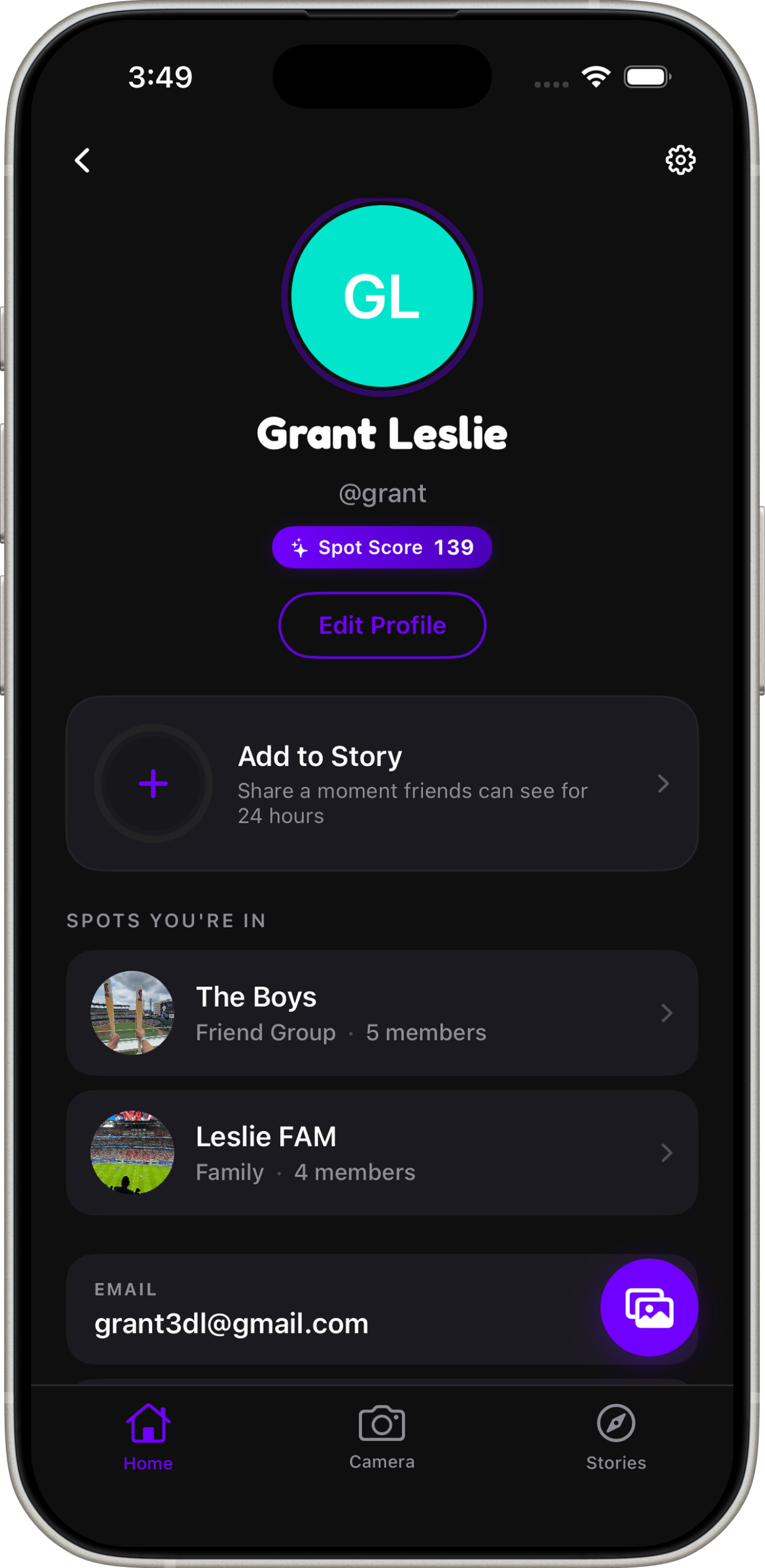 Profile and Stories
